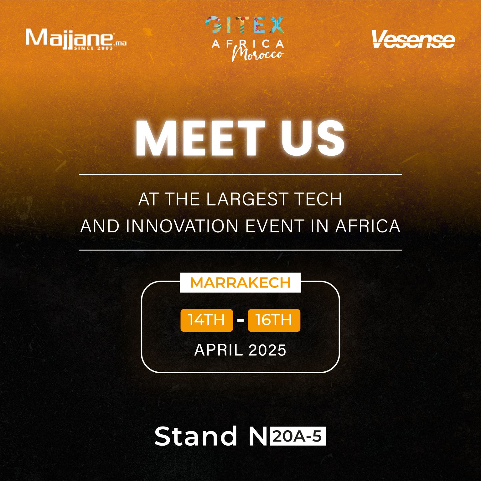 Majjane x Vesense au GITEX AFRICA 2025 : Rencontrez votre future agence digitale à Marrakech !